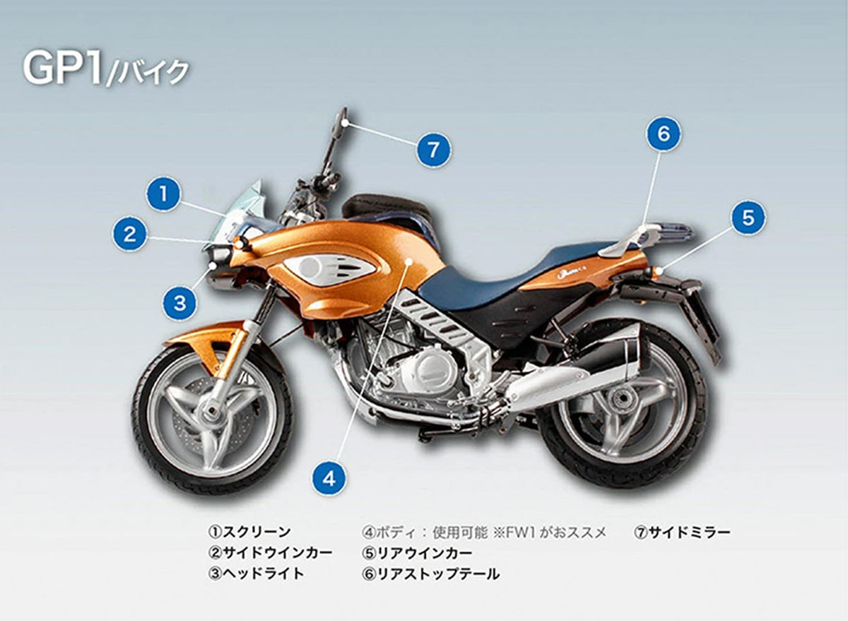 image showing where on a motorcycle GP1 glass coating can be used