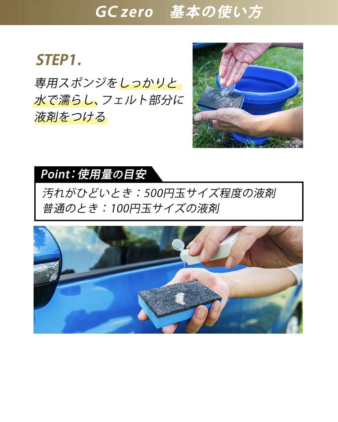 プロのフィルムメーカーも使用!頑固な水垢・油膜落としと古いコート剤の除去に!【GC Zero】