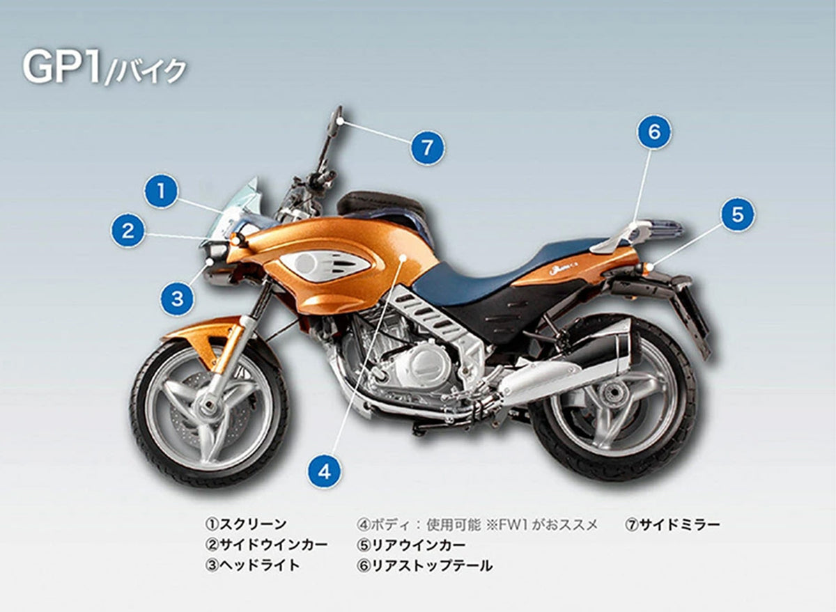 image showing where on a motorcycle GP1 glass coating can be used 